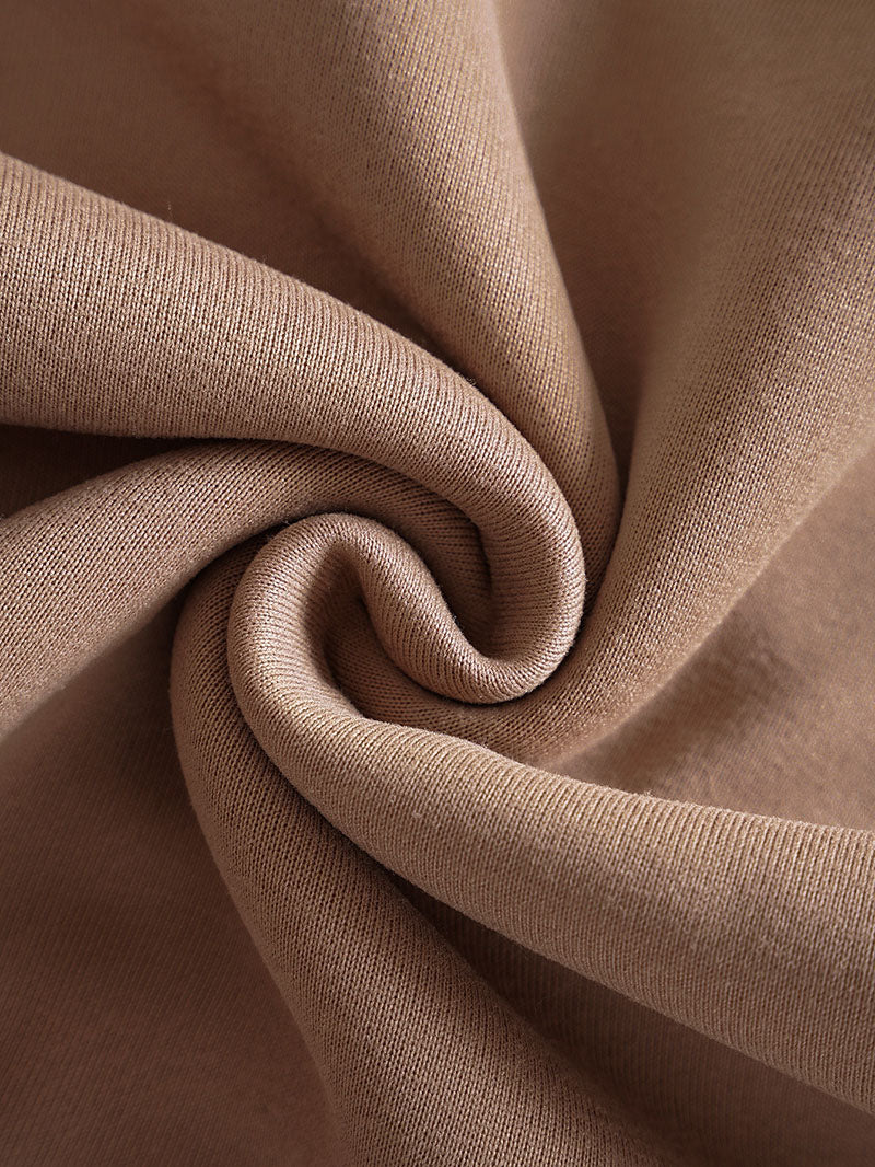 Men Solid Drawstring Pocket Detail Thermal Lined Sweatshirt