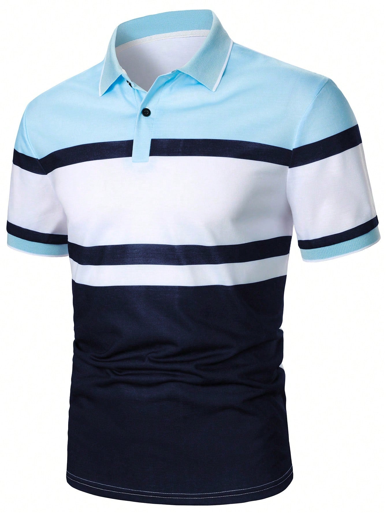 Men Color Block Polo Shirt