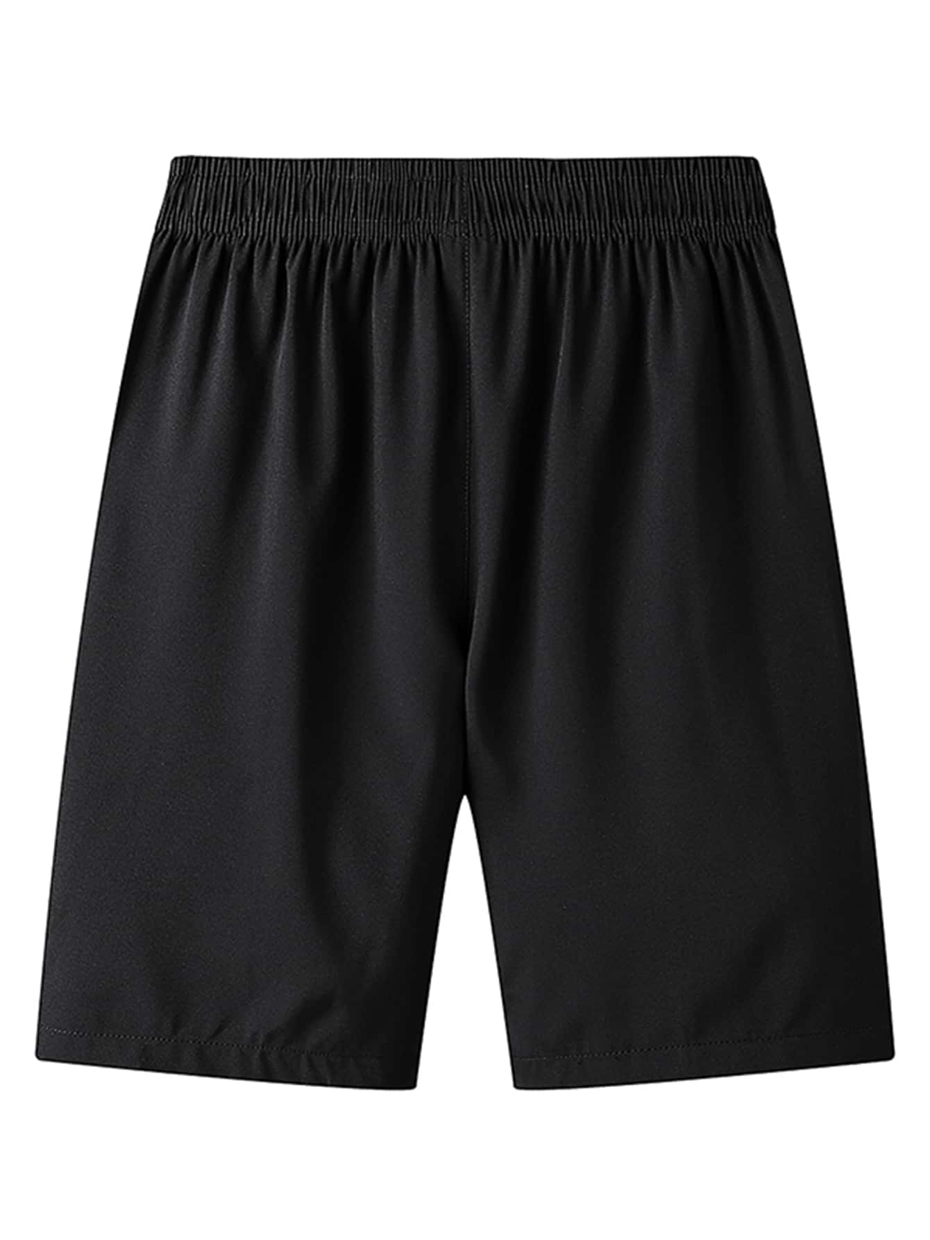 Men Drawstring Waist Zipper Pocket Shorts