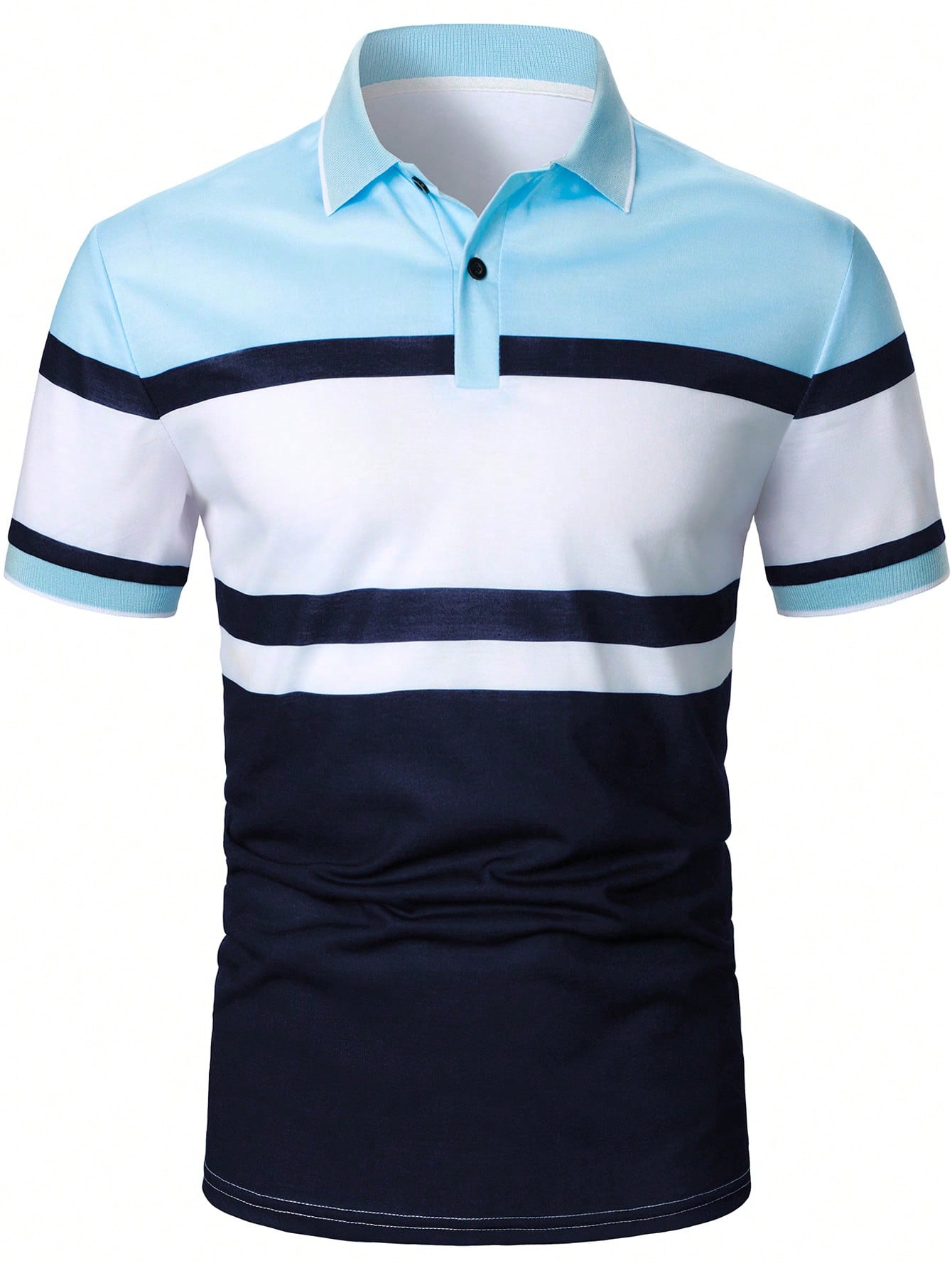 Men Color Block Polo Shirt