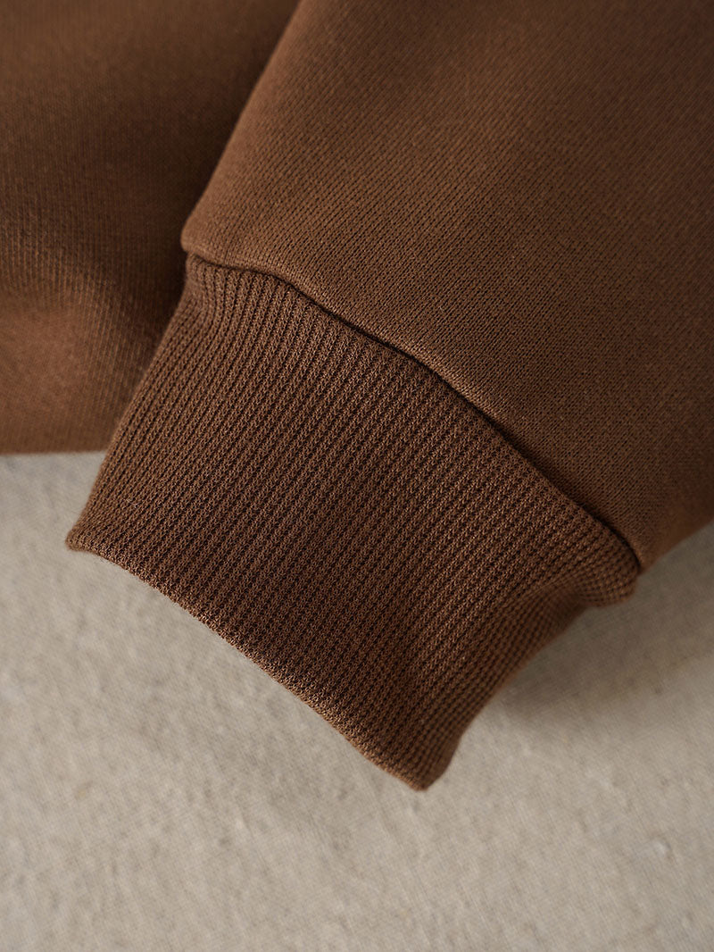 Solid Thermal Lined Sweatshirt