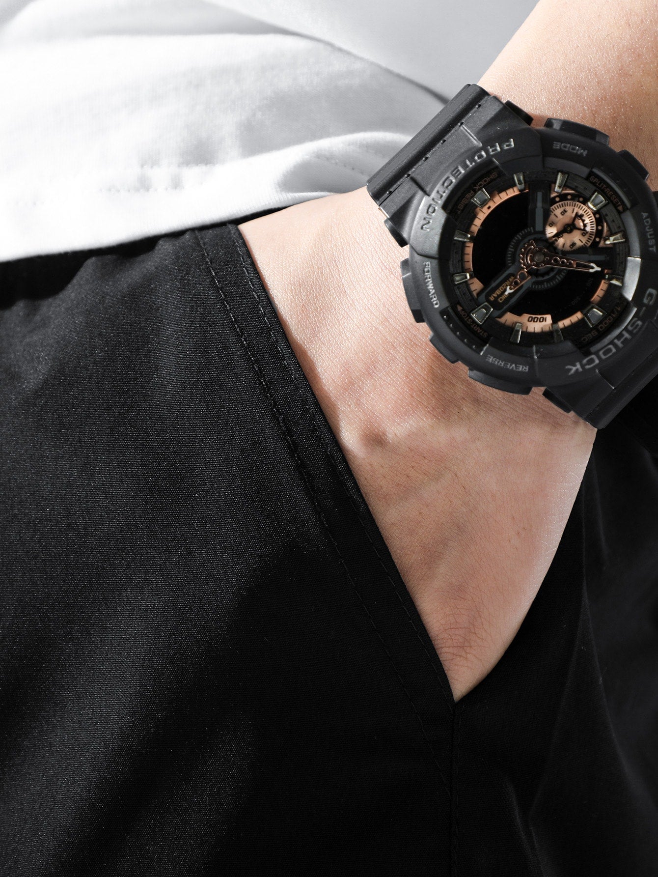 Men Flap Pocket Side Drawstring Waist Cargo Pants