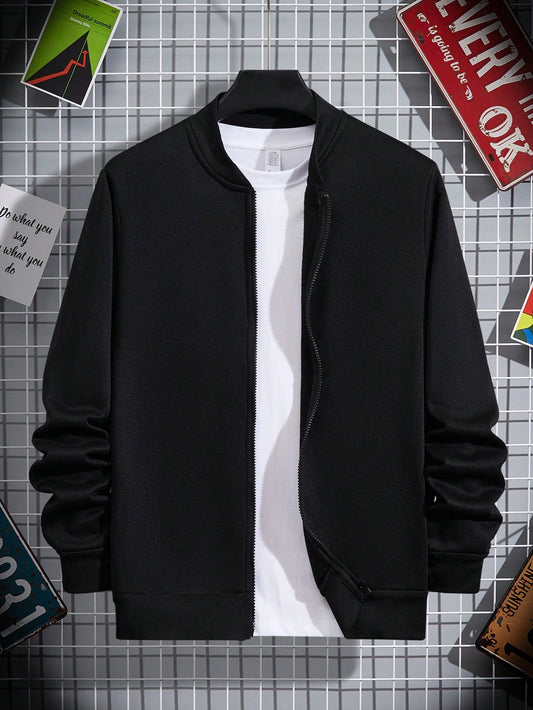 Men Zip Up Sweatshirt Without Tee