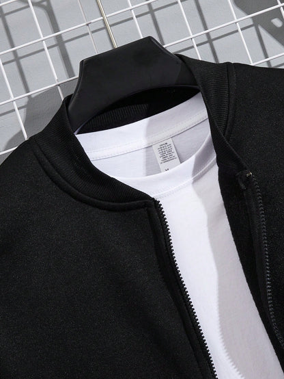 Men Zip Up Sweatshirt Without Tee