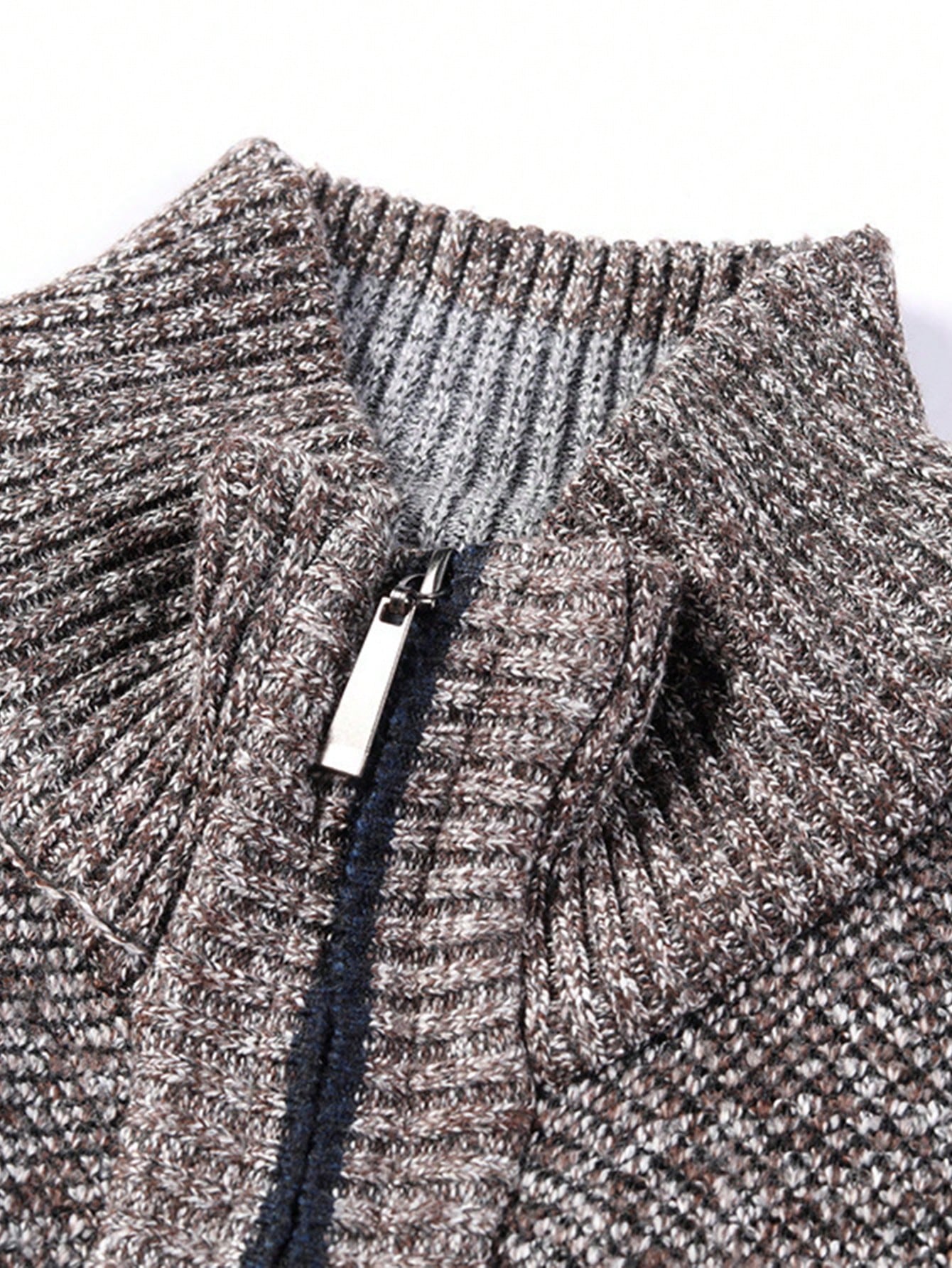 Men Zip Up Thermal Cardigan