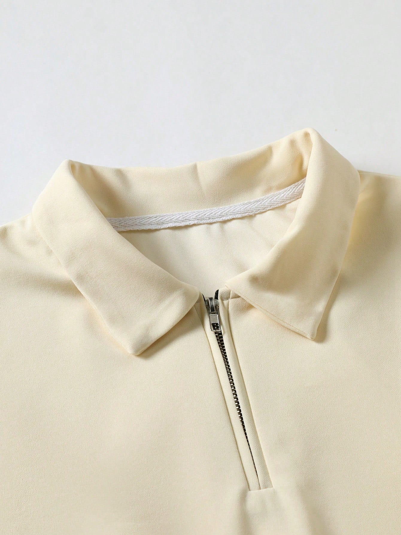 Men Quarter Zip Polo Shirt