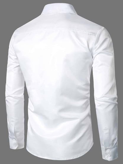Men Button Front Solid Shirt
