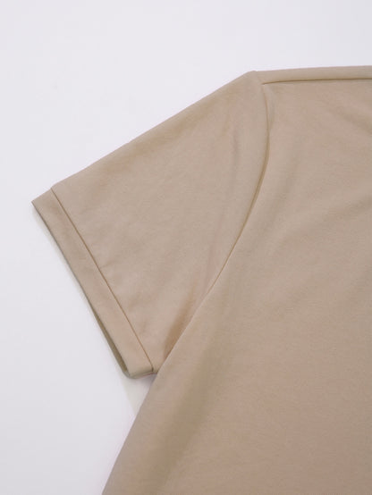 Men Contrast Tape Tee With Drawstring Waist Shorts