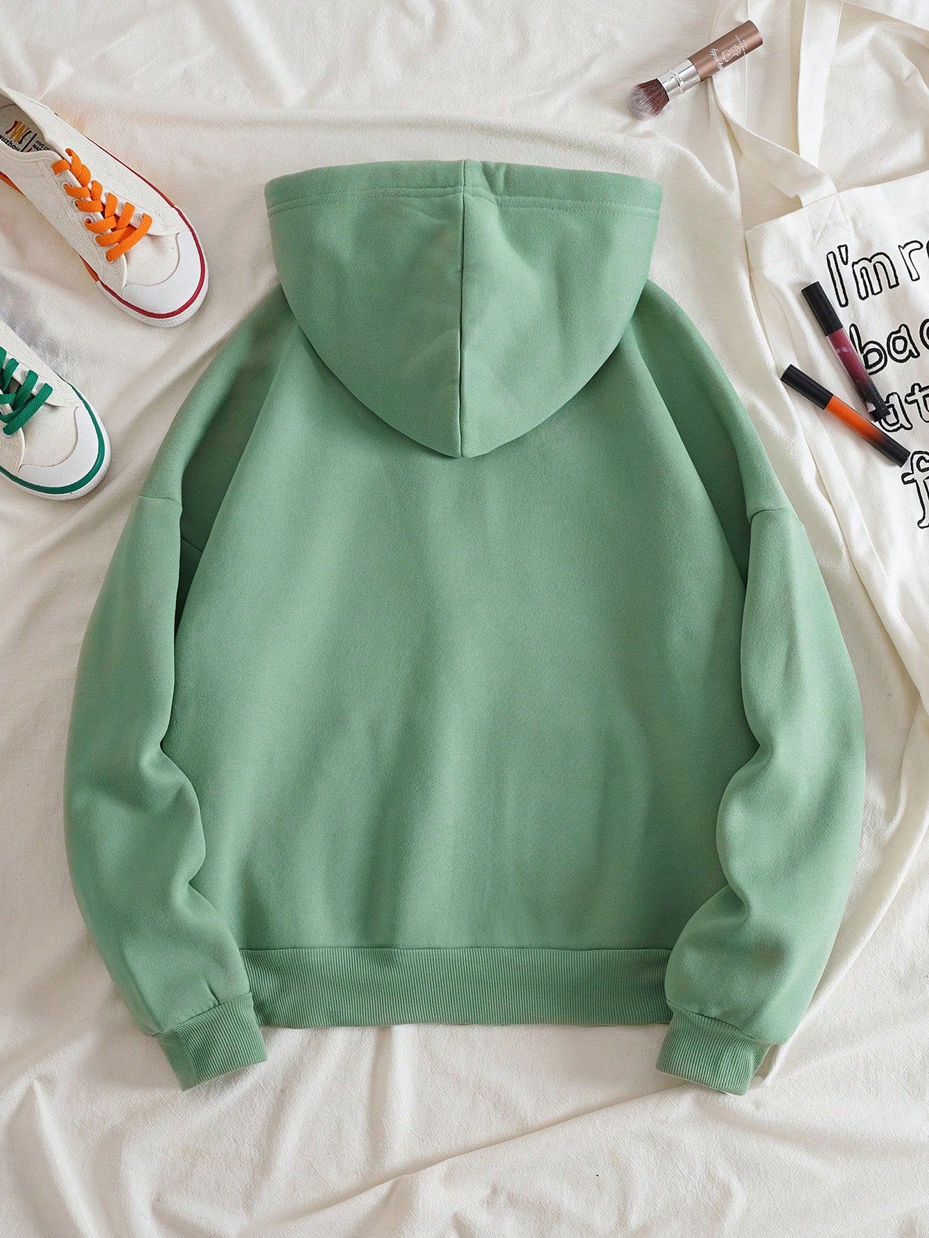 Zip Up Drawstring Thermal Lined Hoodie