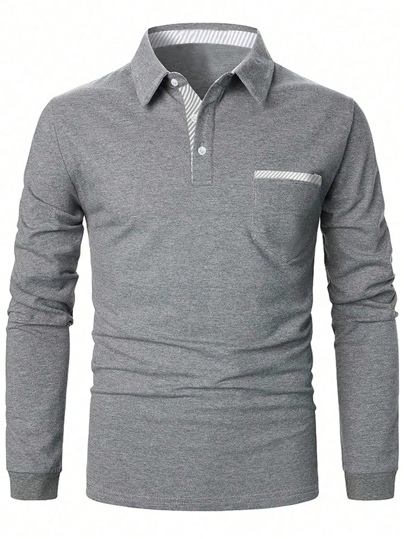 Men Contrast Trim Polo Shirt