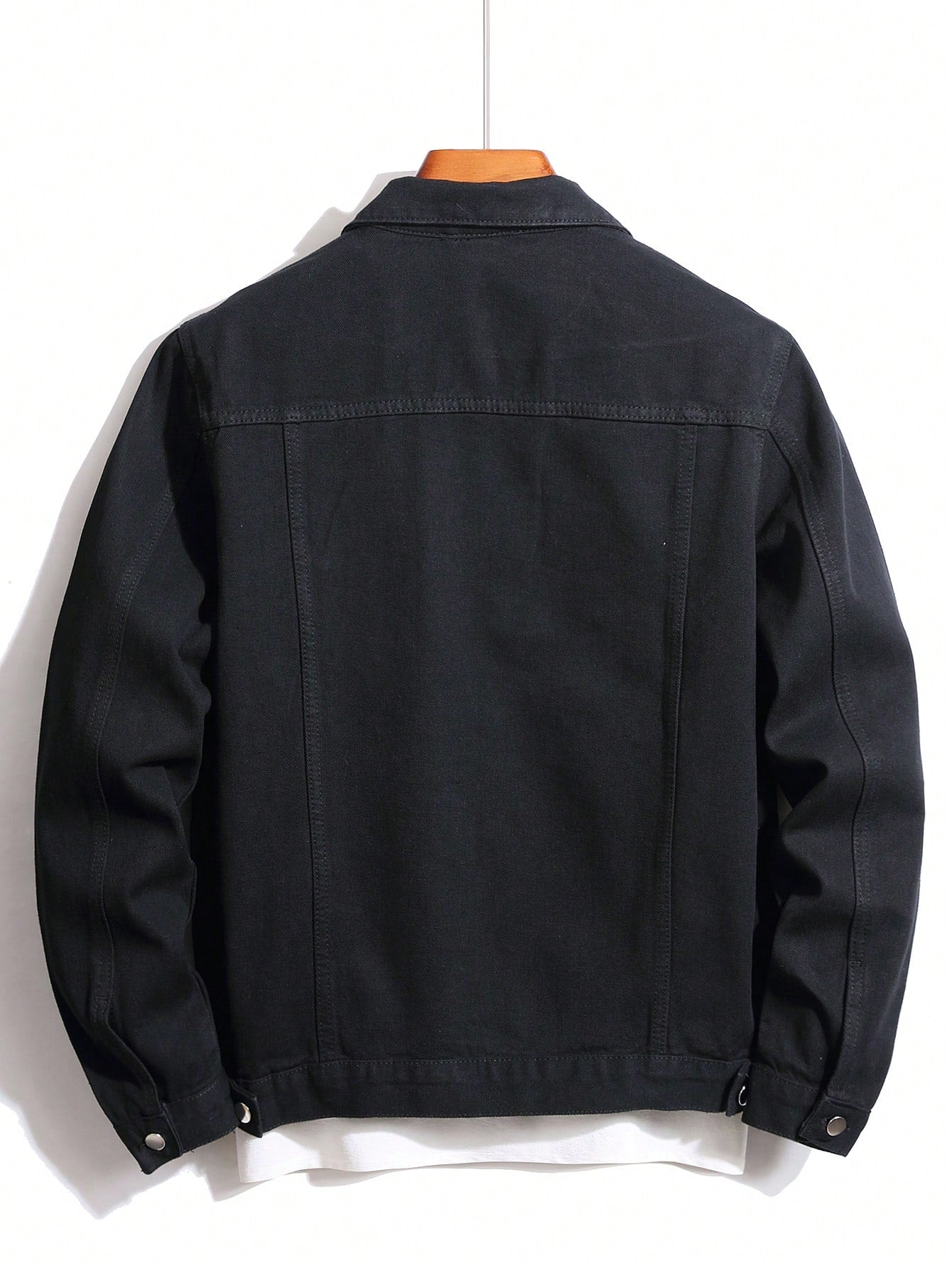 Men Flap Pocket Denim Jacket Without Tee