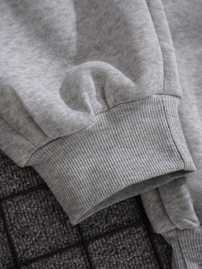 Men Drawstring Waist Thermal Lined Sweatpants
