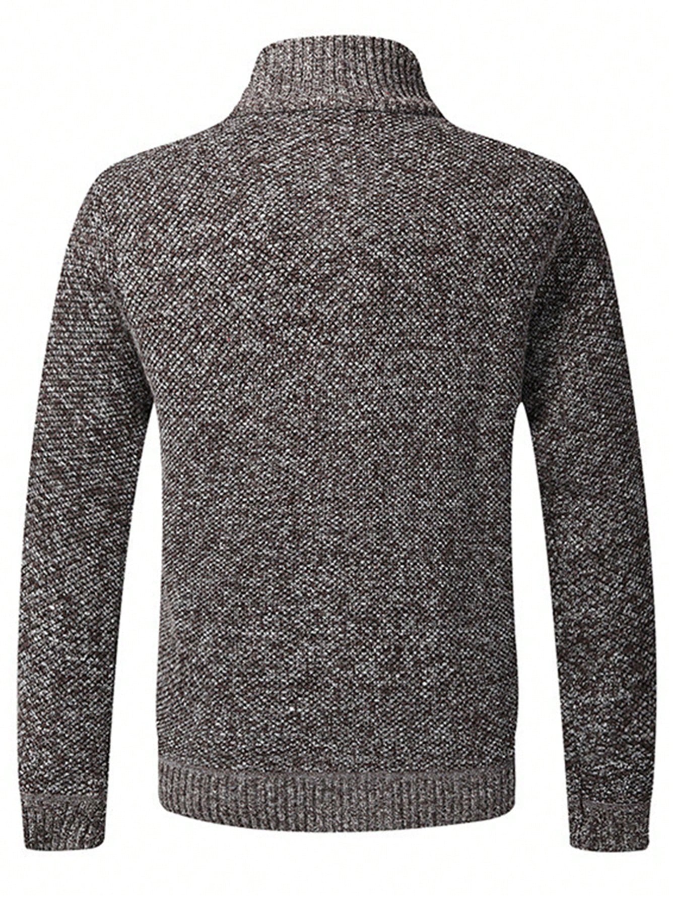 Men Zip Up Thermal Cardigan