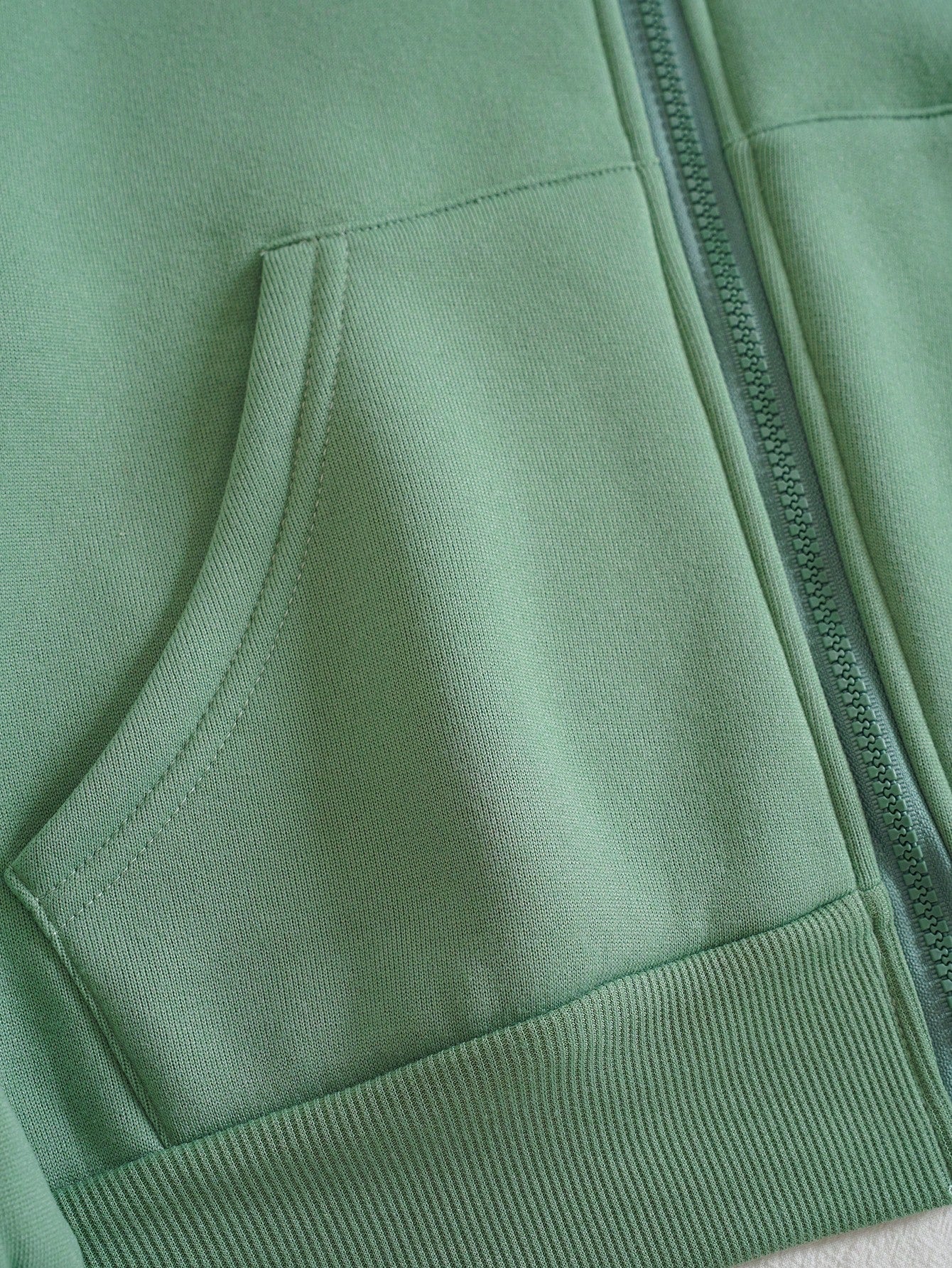 Zip Up Drawstring Thermal Lined Hoodie