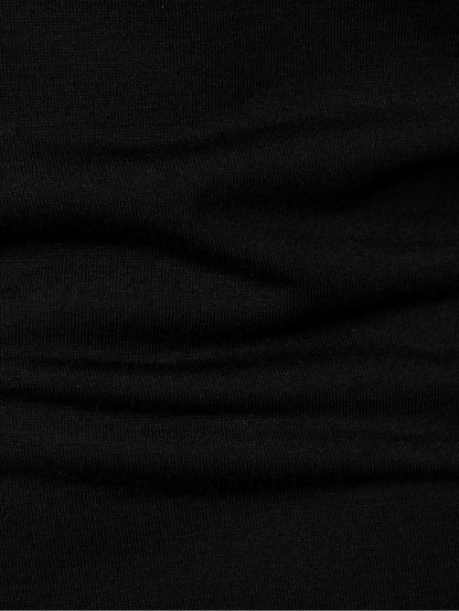 Men Color Block Quarter Zipper Polo Shirt